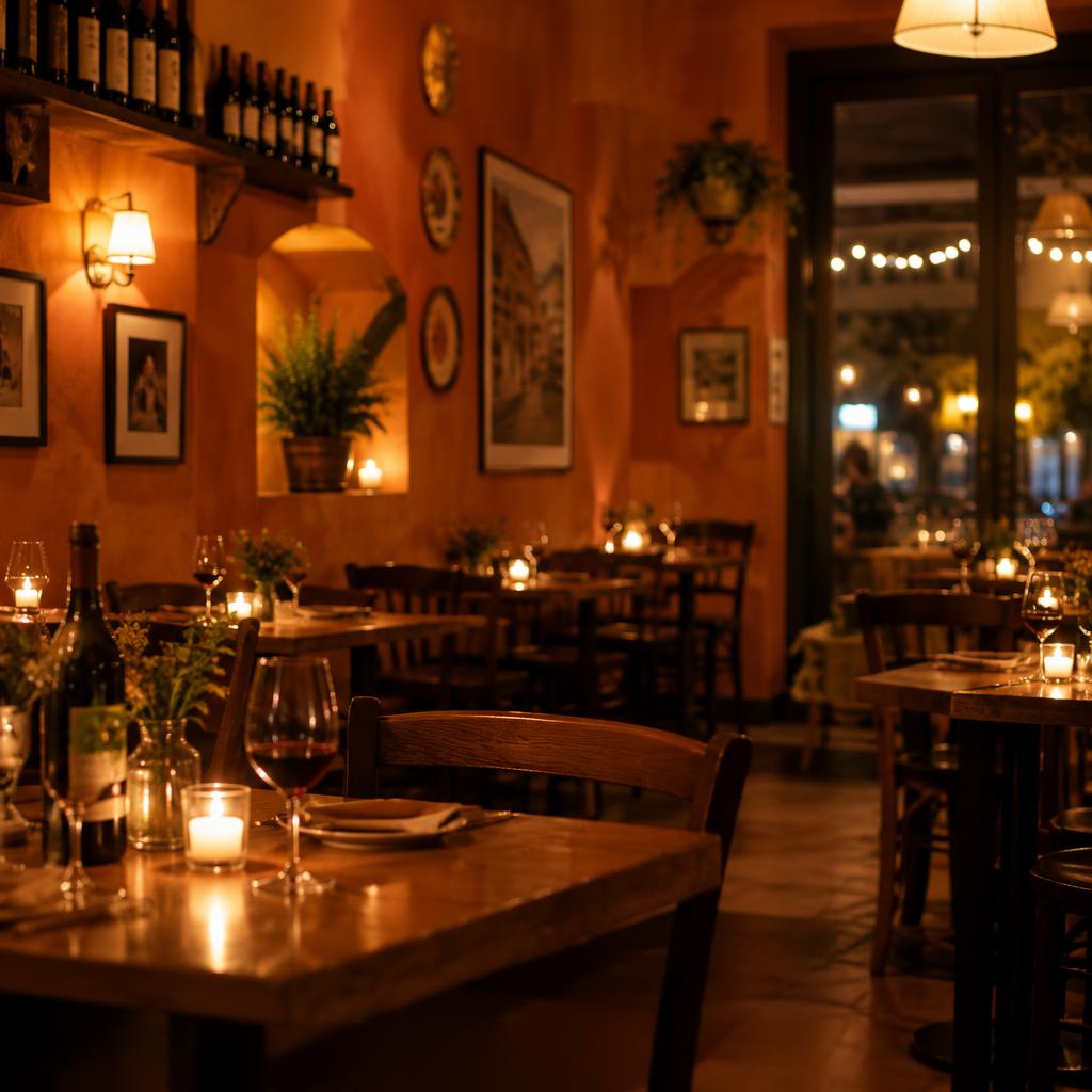 Mysig bistromiljö